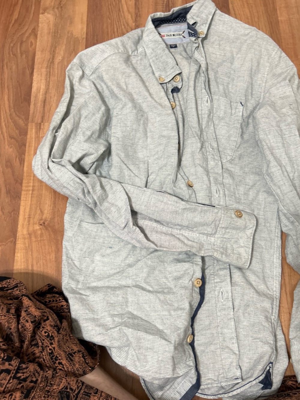 Light Gray Men's Lightweight Button-Up Shirt Jacket